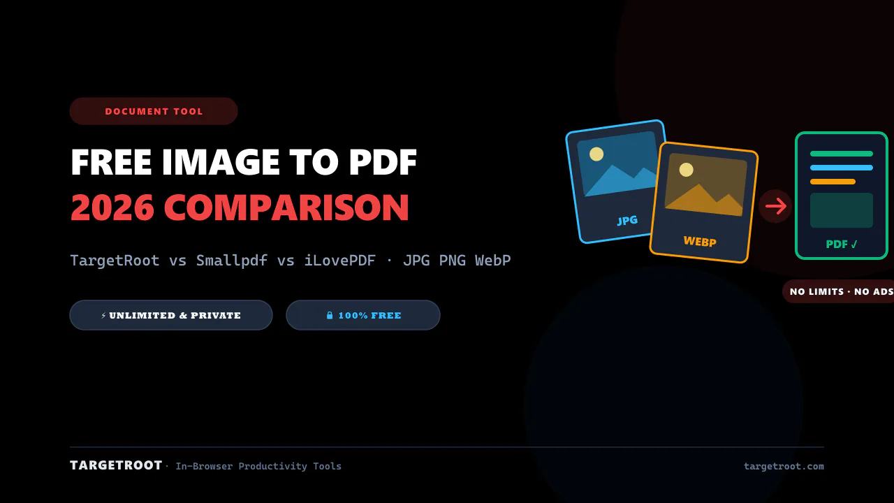 Free Image to PDF Converter: TargetRoot vs Smallpdf vs iLovePDF — document blog post thumbnail