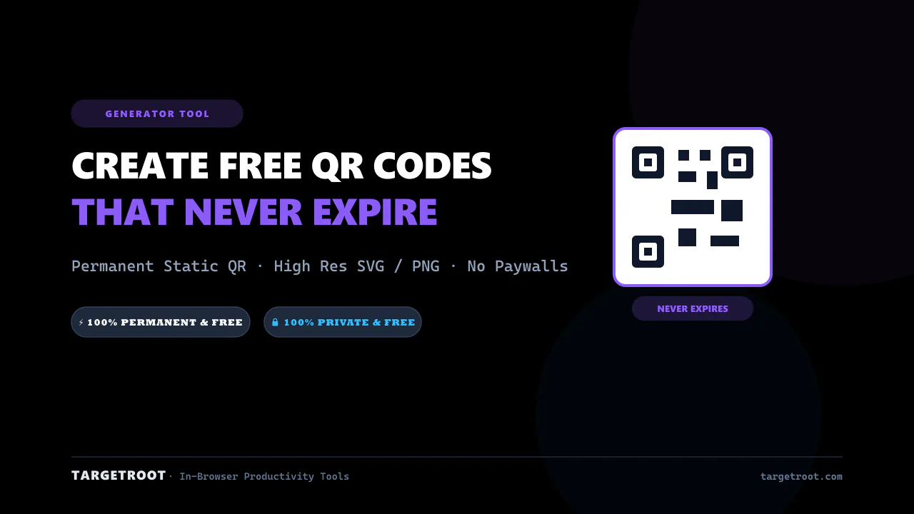 How to Create Free QR Codes That Never Expire (No Sign-Up or Paywall) — generator blog post thumbnail