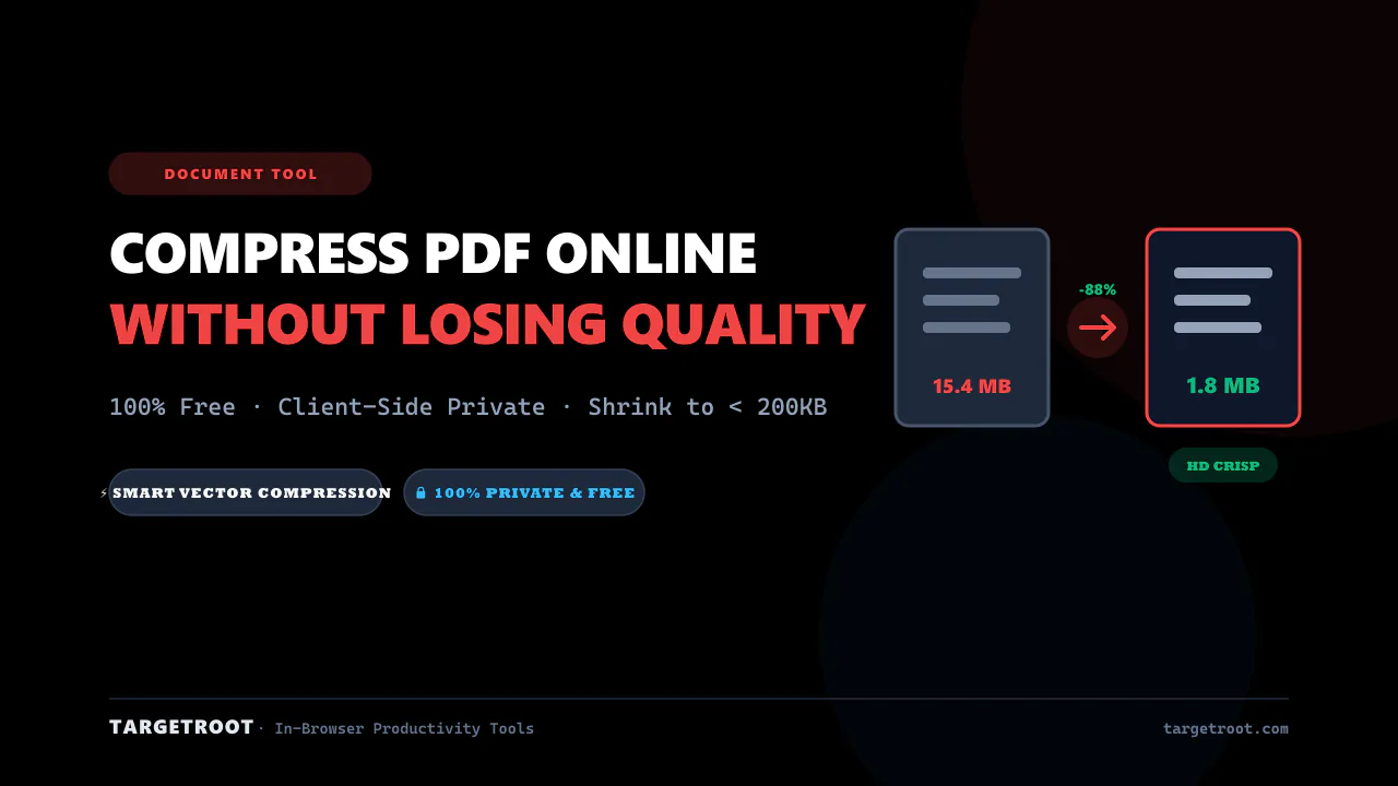 How to Compress PDF Online Without Losing Quality: Free & Private Guide — document blog post thumbnail