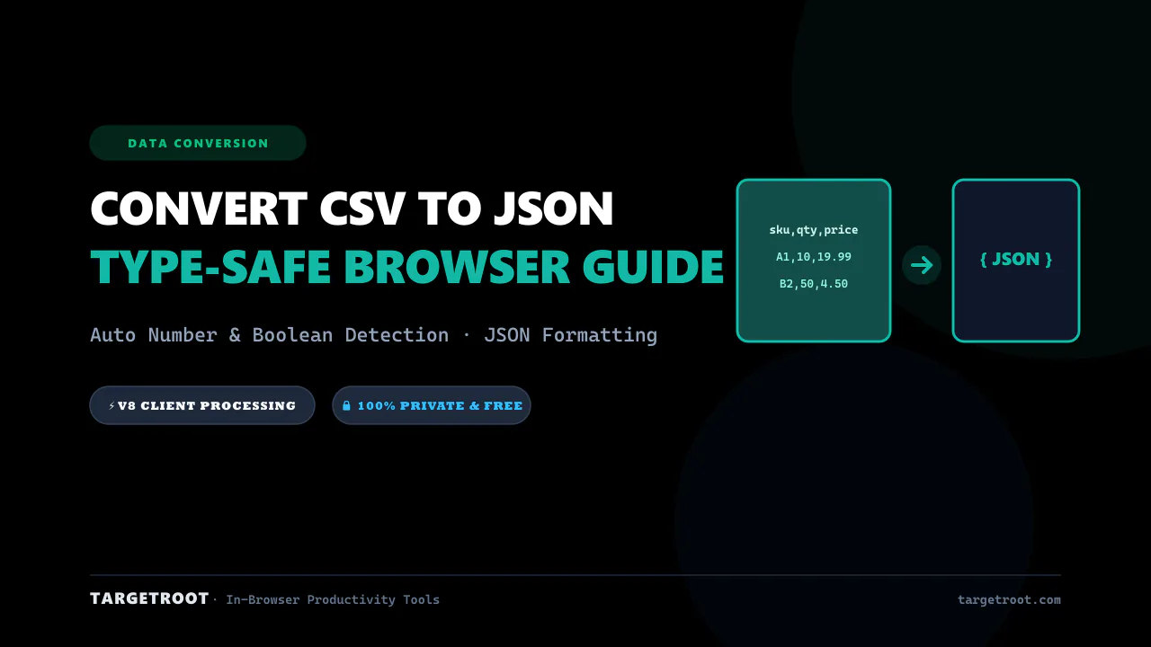 How to Convert CSV to JSON Online: Free, Instant & Type-Safe Guide — data blog post thumbnail