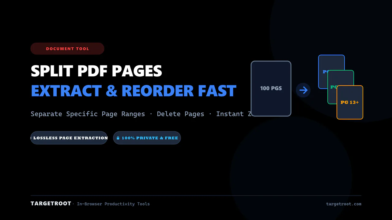 How to Split PDF Pages Online: Extract, Separate & Reorder for Free — document blog post thumbnail